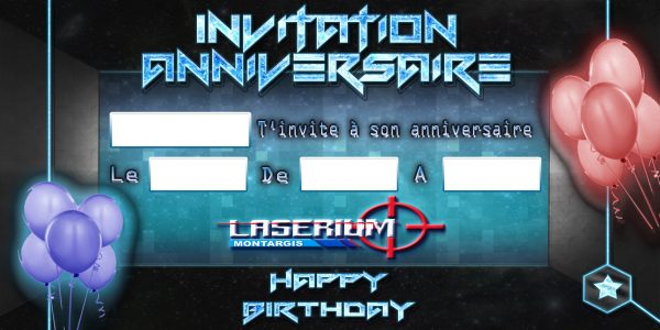 Laserium Laser Game Montargis Carte Dinvitation Anniversaire